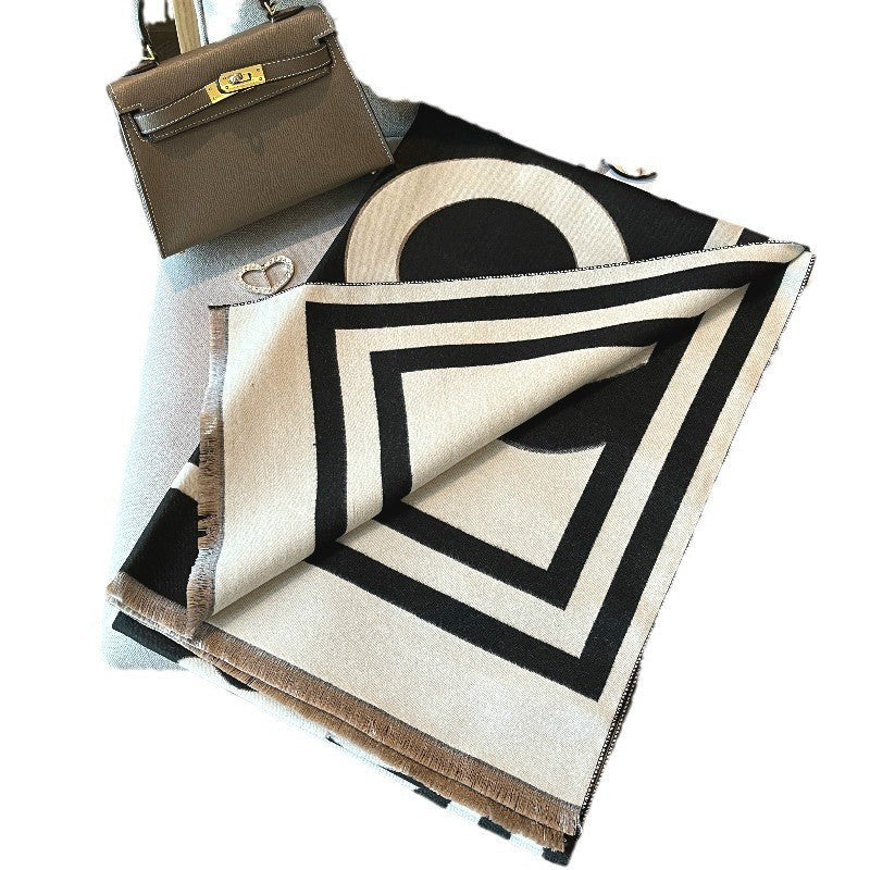 Noire Luxe Cashmere-Feel Shawl