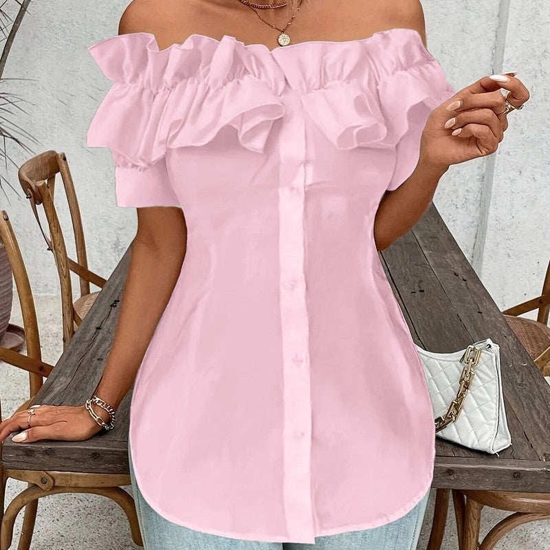 Amara Off-Shoulder Ruffle Blouse
