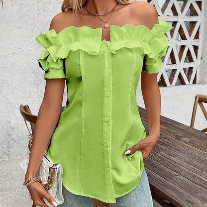 Amara Off-Shoulder Ruffle Blouse