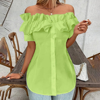 Amara Off-Shoulder Ruffle Blouse