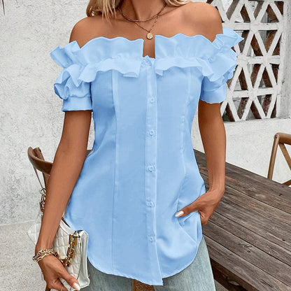 Amara Off-Shoulder Ruffle Blouse
