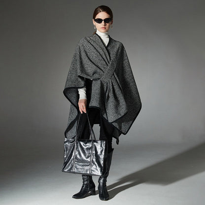 Aveline Striped Jacquard Shawl