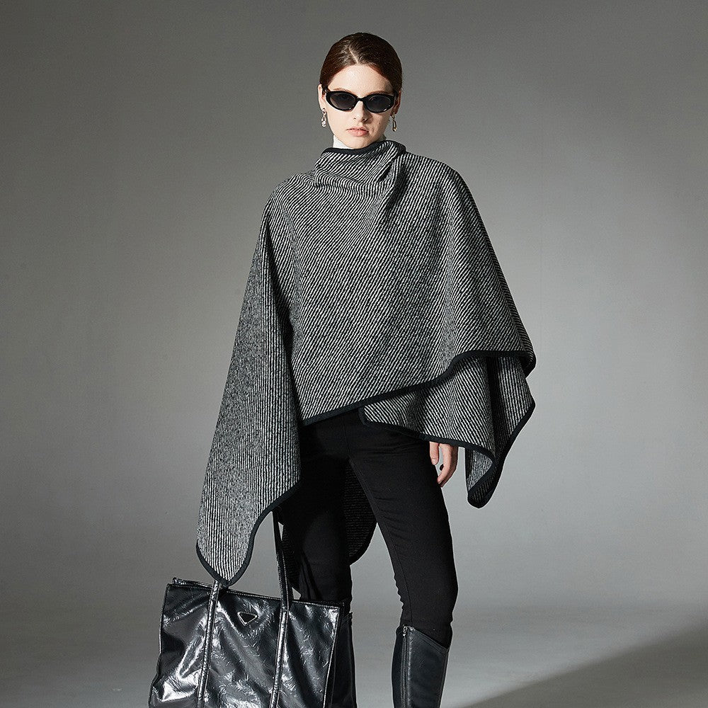 Aveline Striped Jacquard Shawl