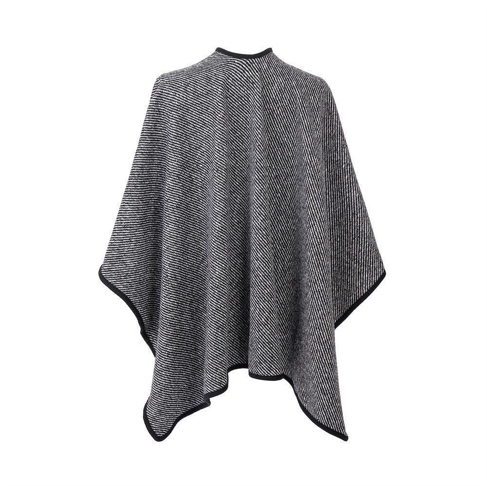 Aveline Striped Jacquard Shawl