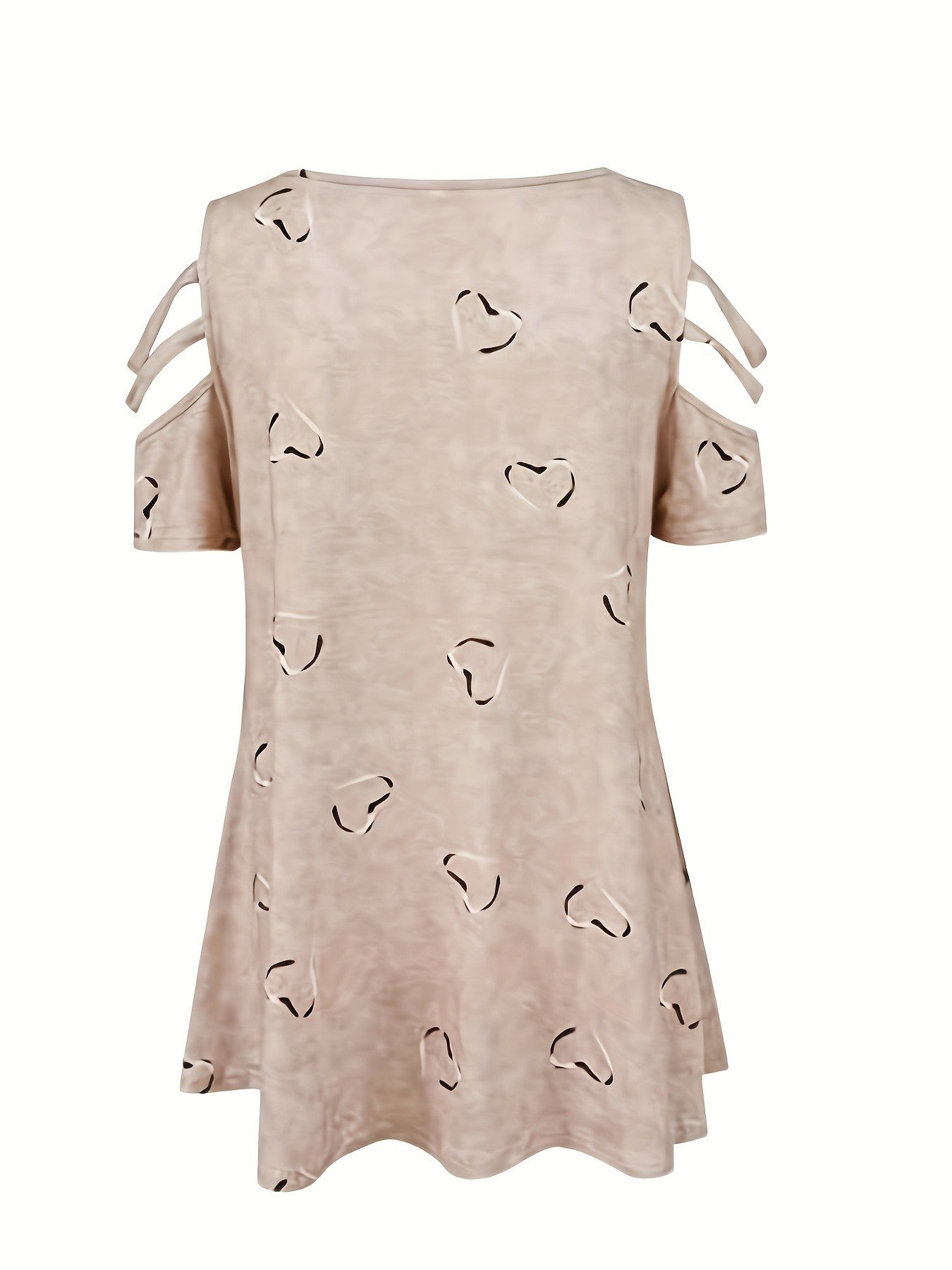 Caelia Zipper Heart Off-Shoulder Tee