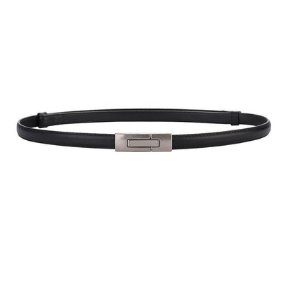Calira Slim Leather Buckle Belt