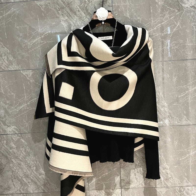 Noire Luxe Cashmere-Feel Shawl