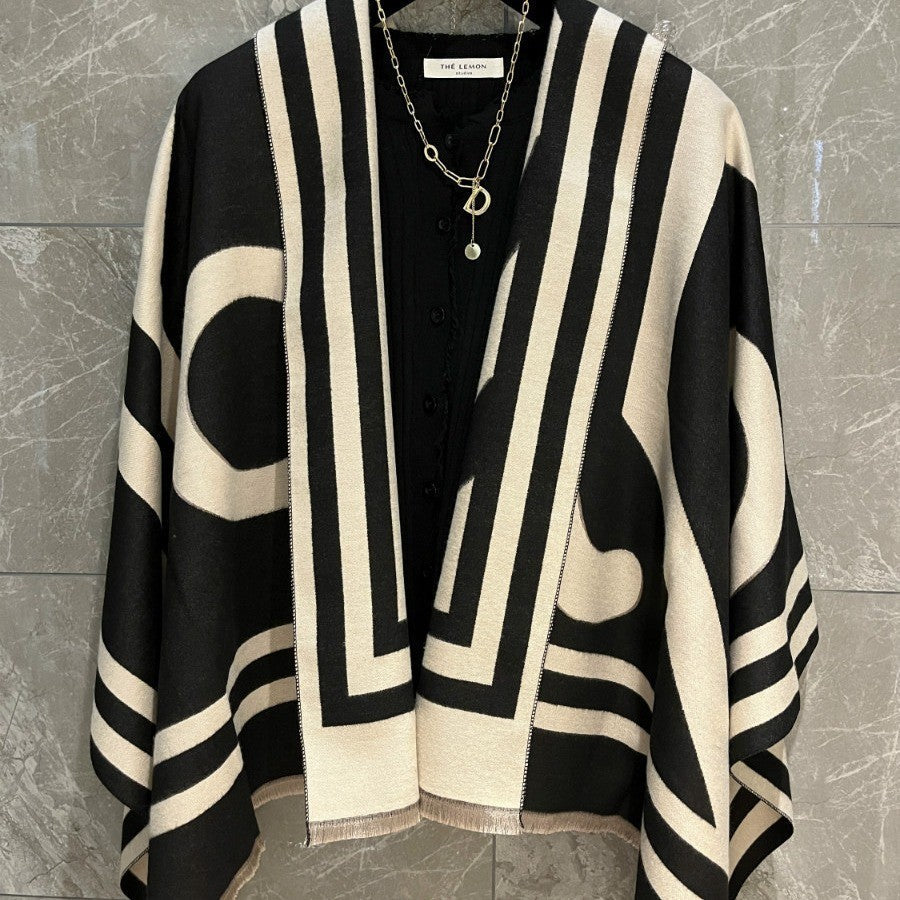 Noire Luxe Cashmere-Feel Shawl