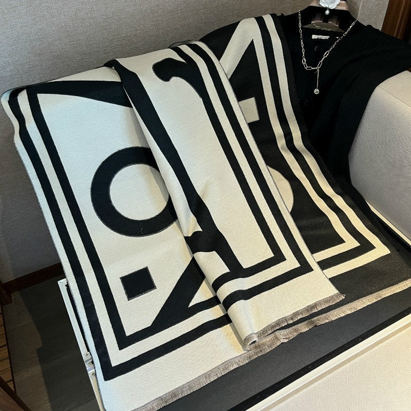 Noire Luxe Cashmere-Feel Shawl