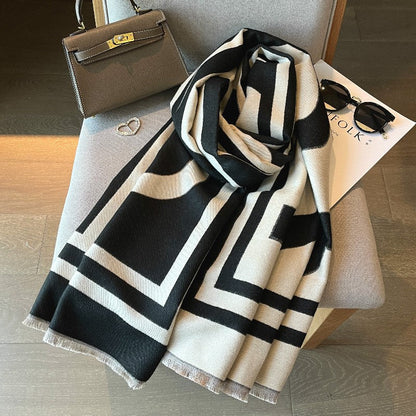 Noire Luxe Cashmere-Feel Shawl