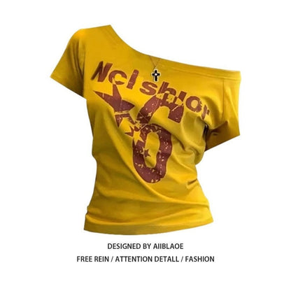 Solara One-Shoulder Print Crop Top