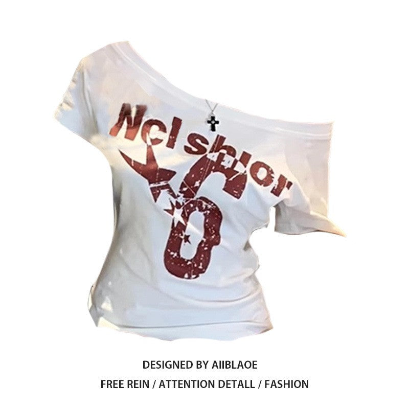 Solara One-Shoulder Print Crop Top